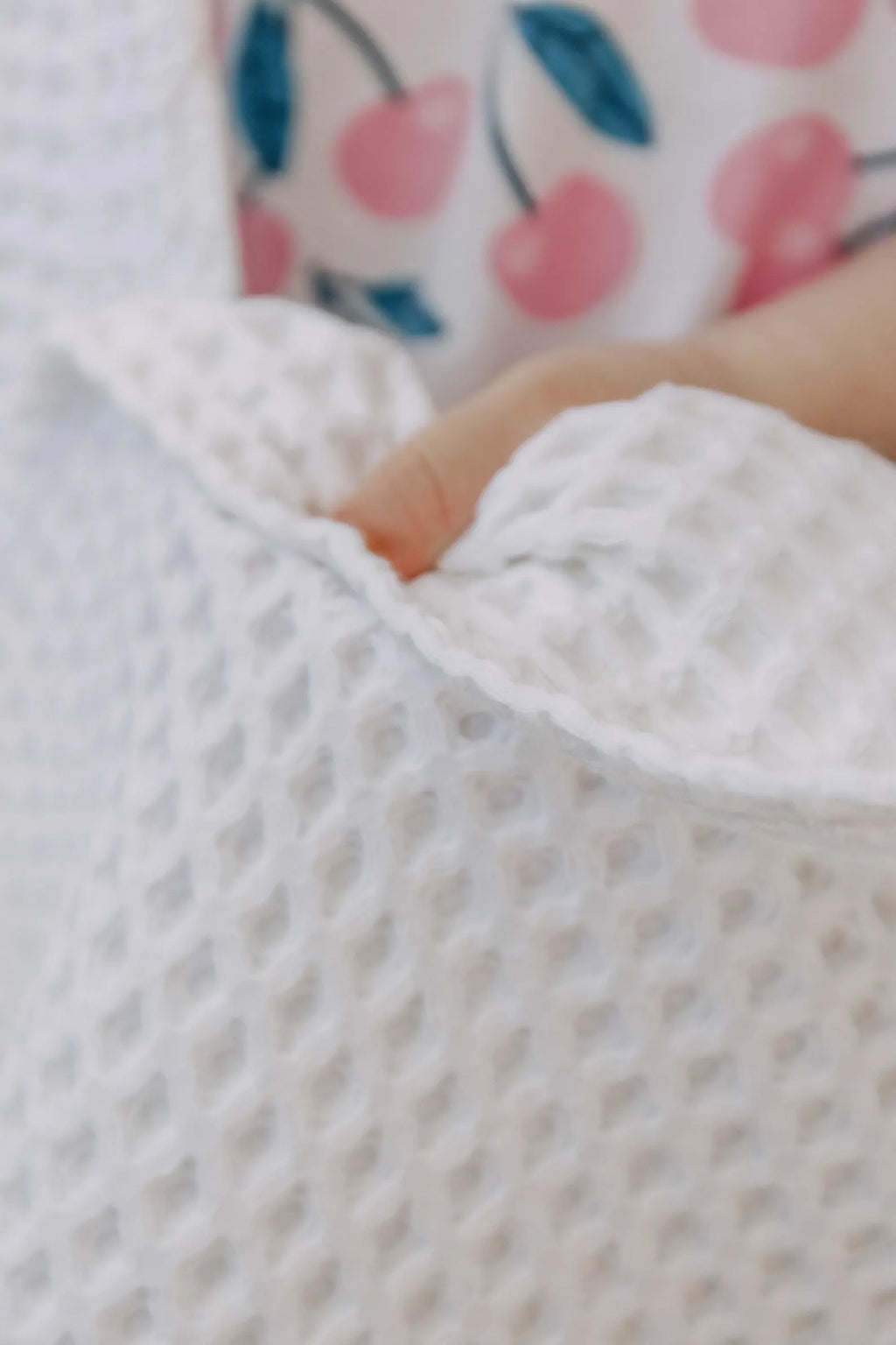 Children's Waffle Hooded Towel in White