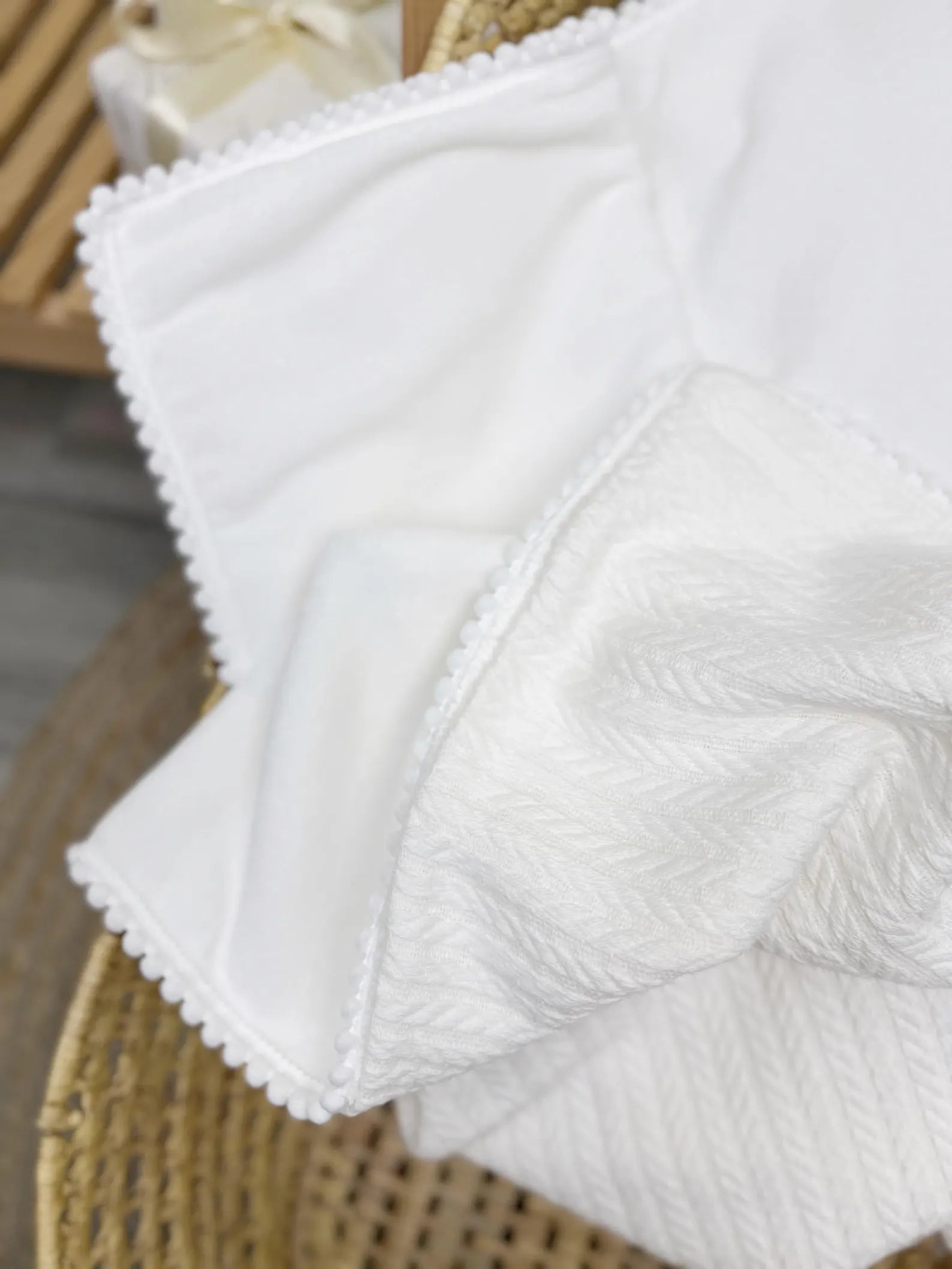 Cotton Velour Newborn Hospital Receiving Blanket & Swaddle Wrap
