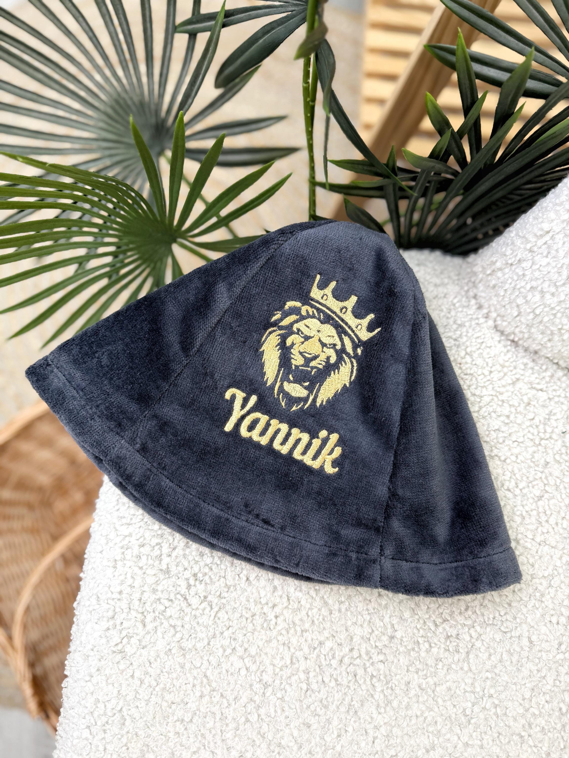 Custom Embroidered Men's Sauna Kilt and Hat Set with Personalized Name