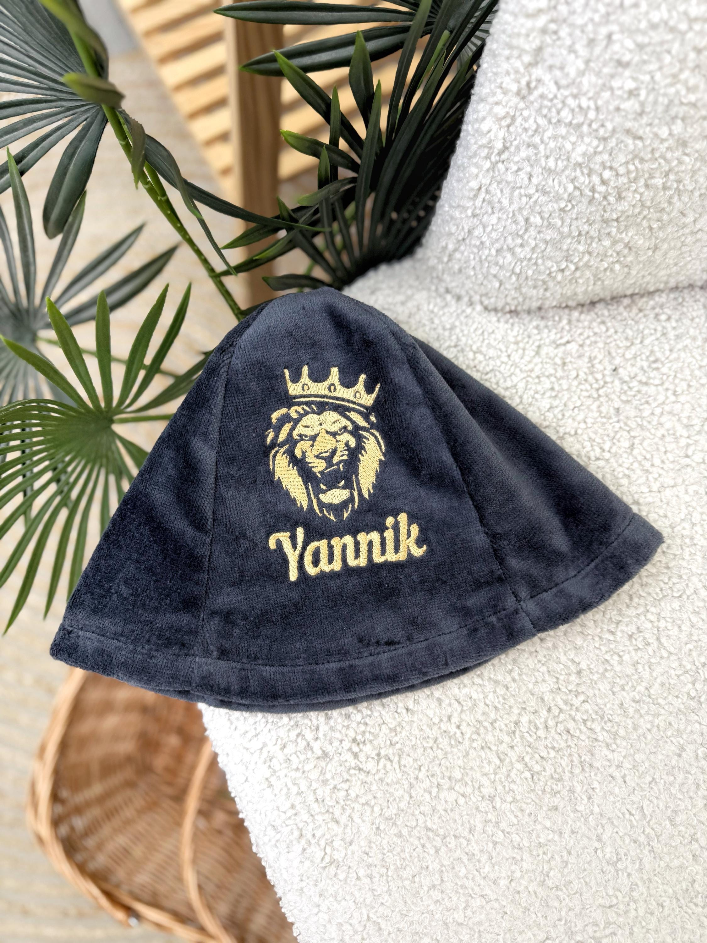 Custom Embroidered Men's Sauna Kilt and Hat Set with Personalized Name
