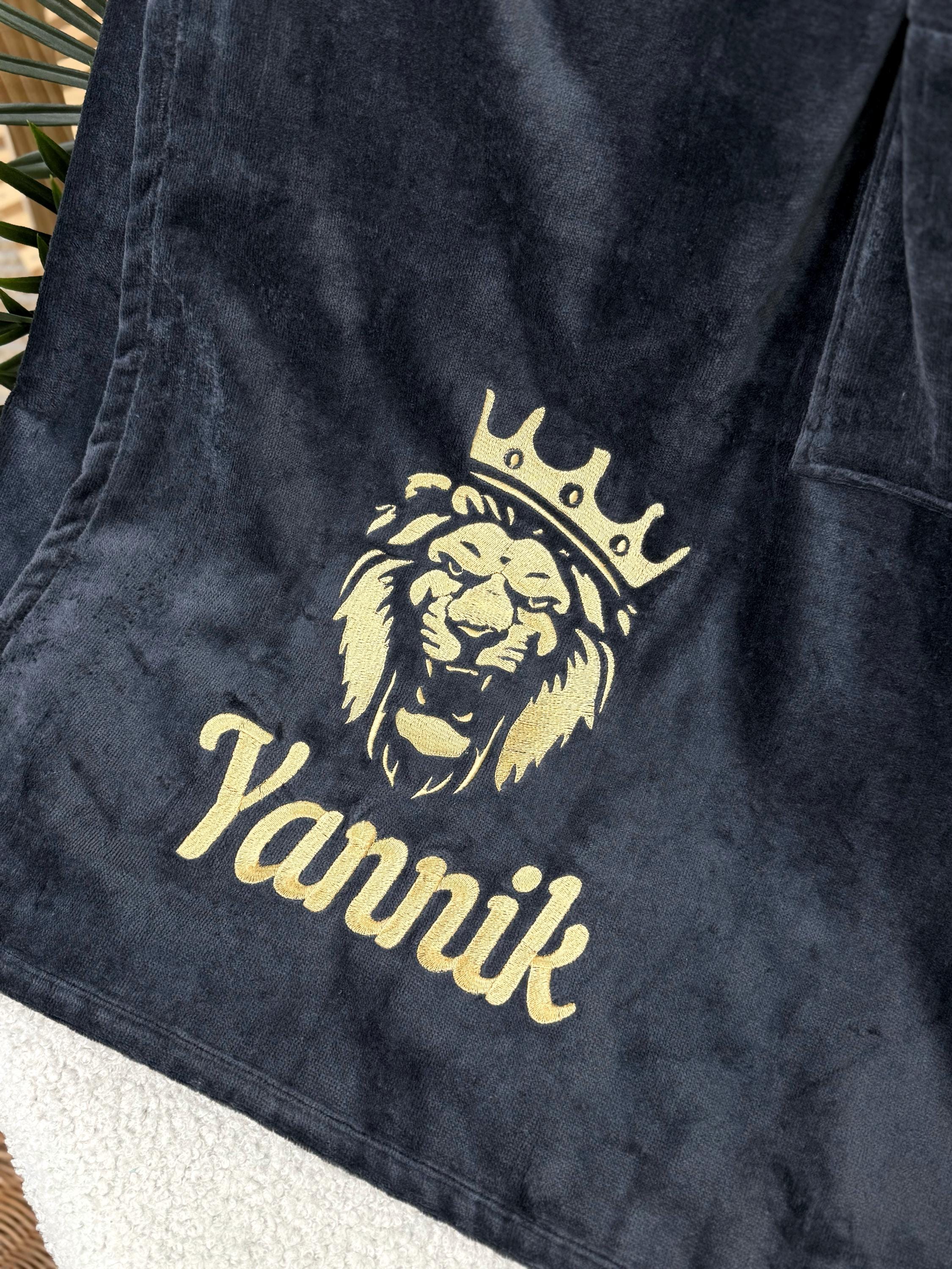 Custom Embroidered Men's Sauna Kilt and Hat Set with Personalized Name