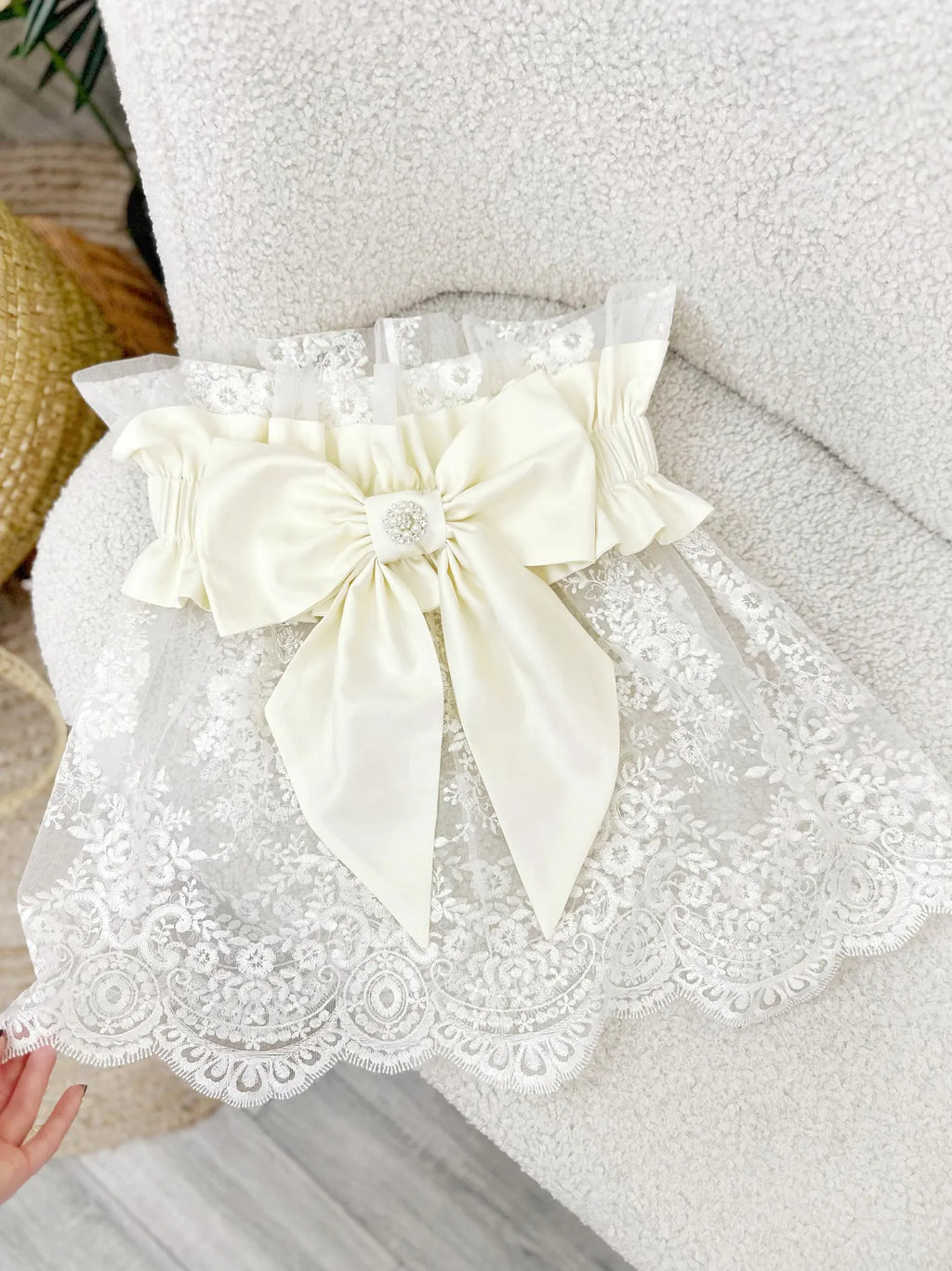 Handmade Lace Newborn Baby Discharge Envelope and Swaddle Blanket
