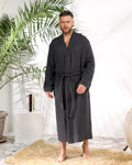 Men's Double Layer Muslin Cotton Robe and Lounge Wrap