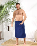 Men's Cotton Terry Sauna Kilt and Towel Wrap with Pocket