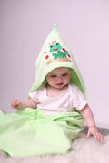 Personalized Baby Hooded Towel – Soft Velour Cotton with Minky Plush Hood