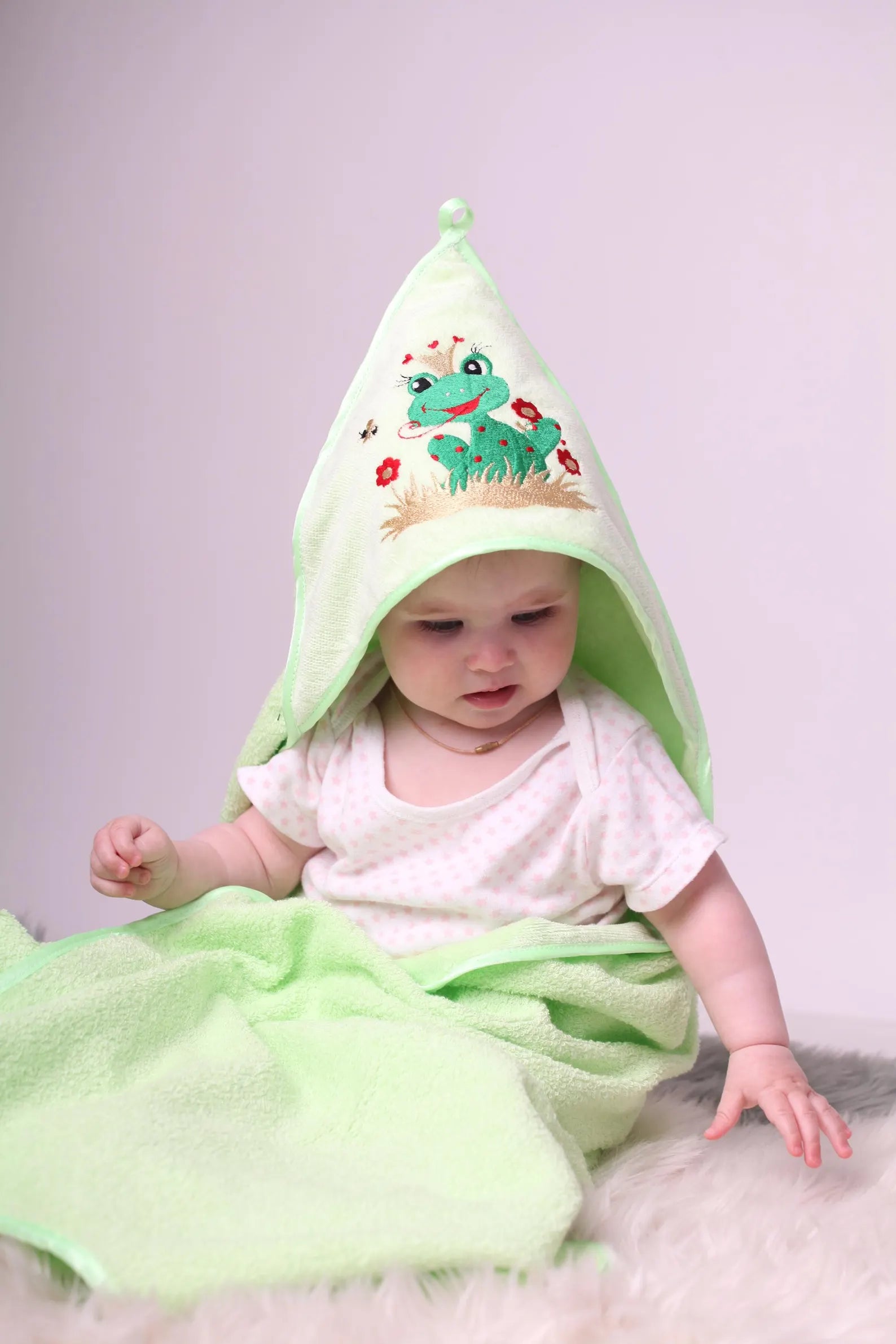 Personalized Baby Hooded Towel – Soft Velour Cotton with Minky Plush Hood