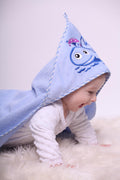Personalized Baby Hooded Towel – Soft Velour Cotton with Minky Plush Hood