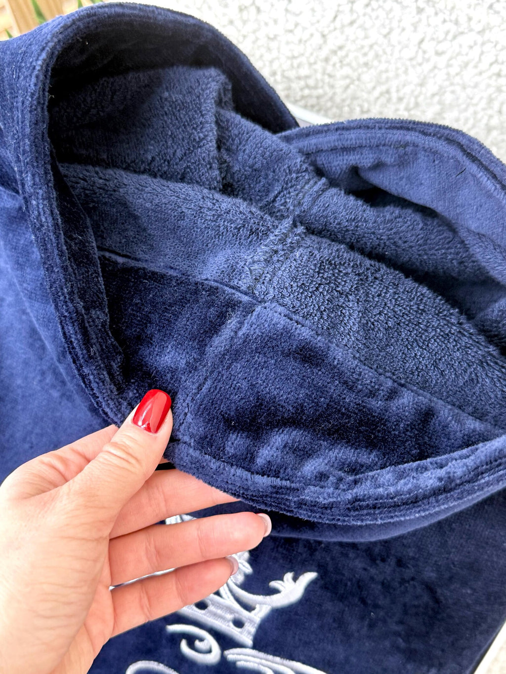Personalized Couple Velour Terry Cotton Bathrobe with Custom Embroidery