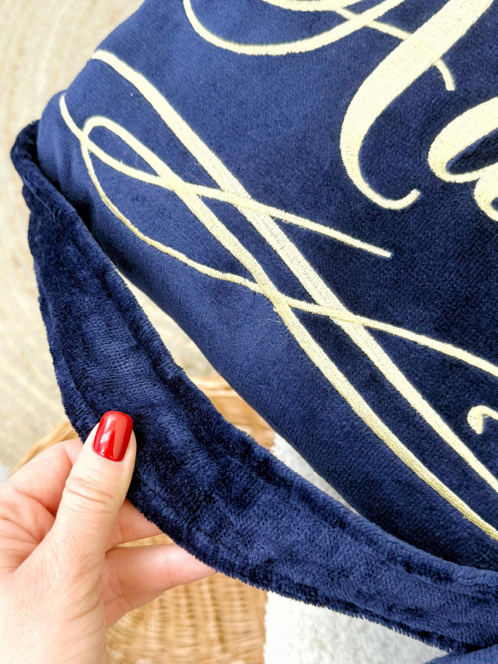 Personalized Couple Velour Terry Cotton Bathrobe with Custom Embroidery