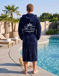 Personalized Men's Velour Cotton Bathrobe with Free Embroidery
