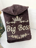 Personalized Mens Velour Terry Cotton Bathrobe with Custom Embroidery