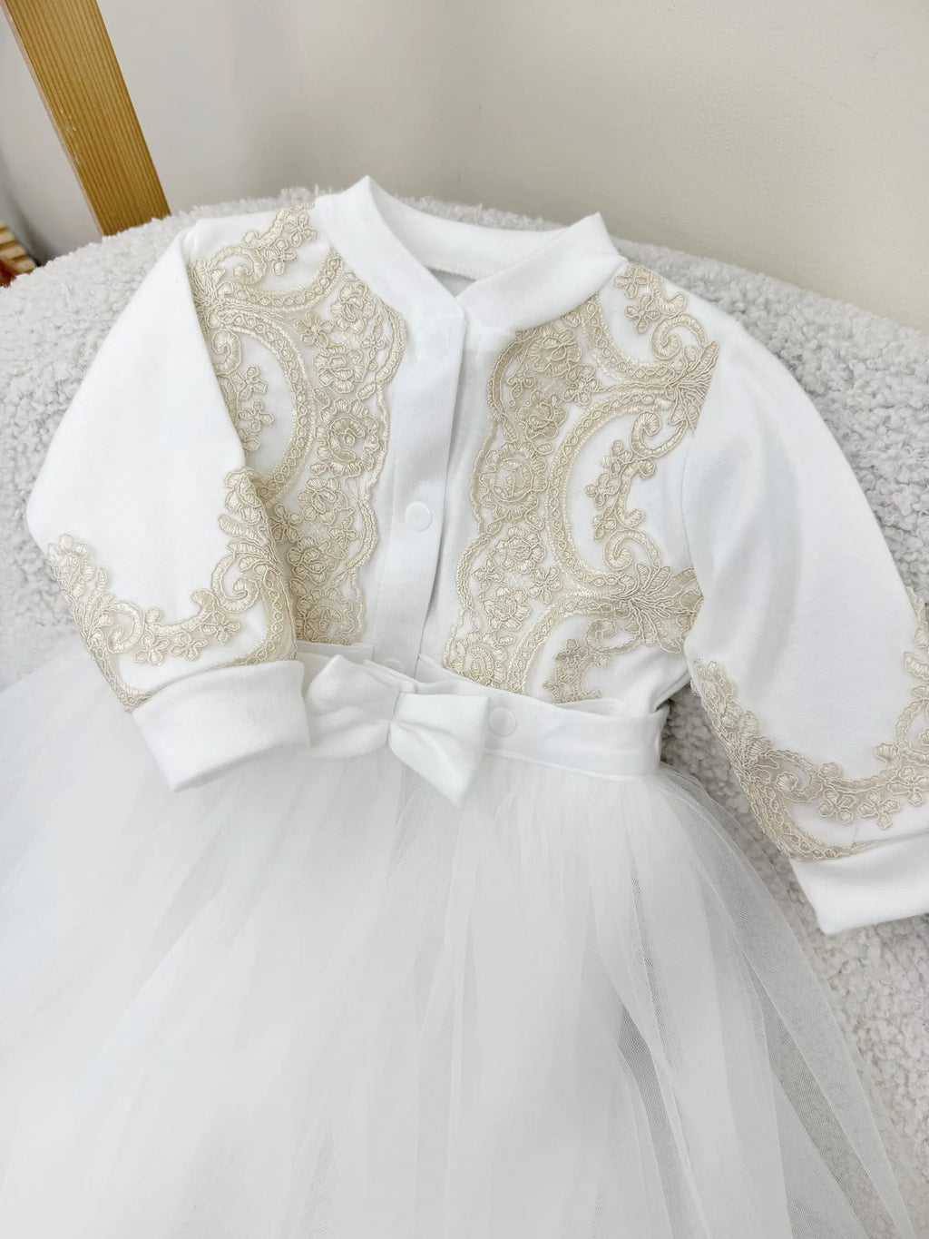Royal Lace White Ceremony Set and Baby Girl Christening Outfit
