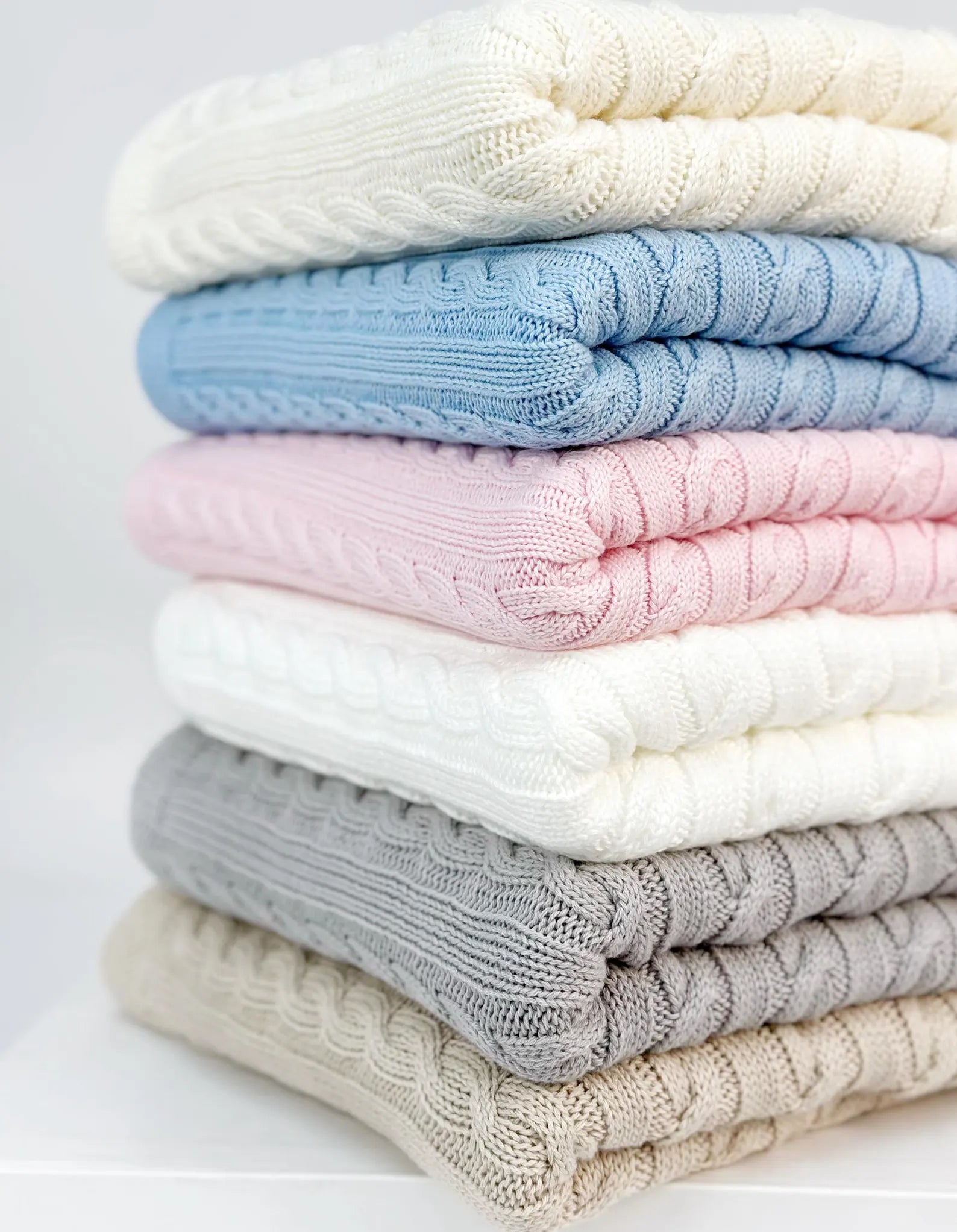 Soft Cotton Knit Baby Blanket and Lightweight Nursery Throw