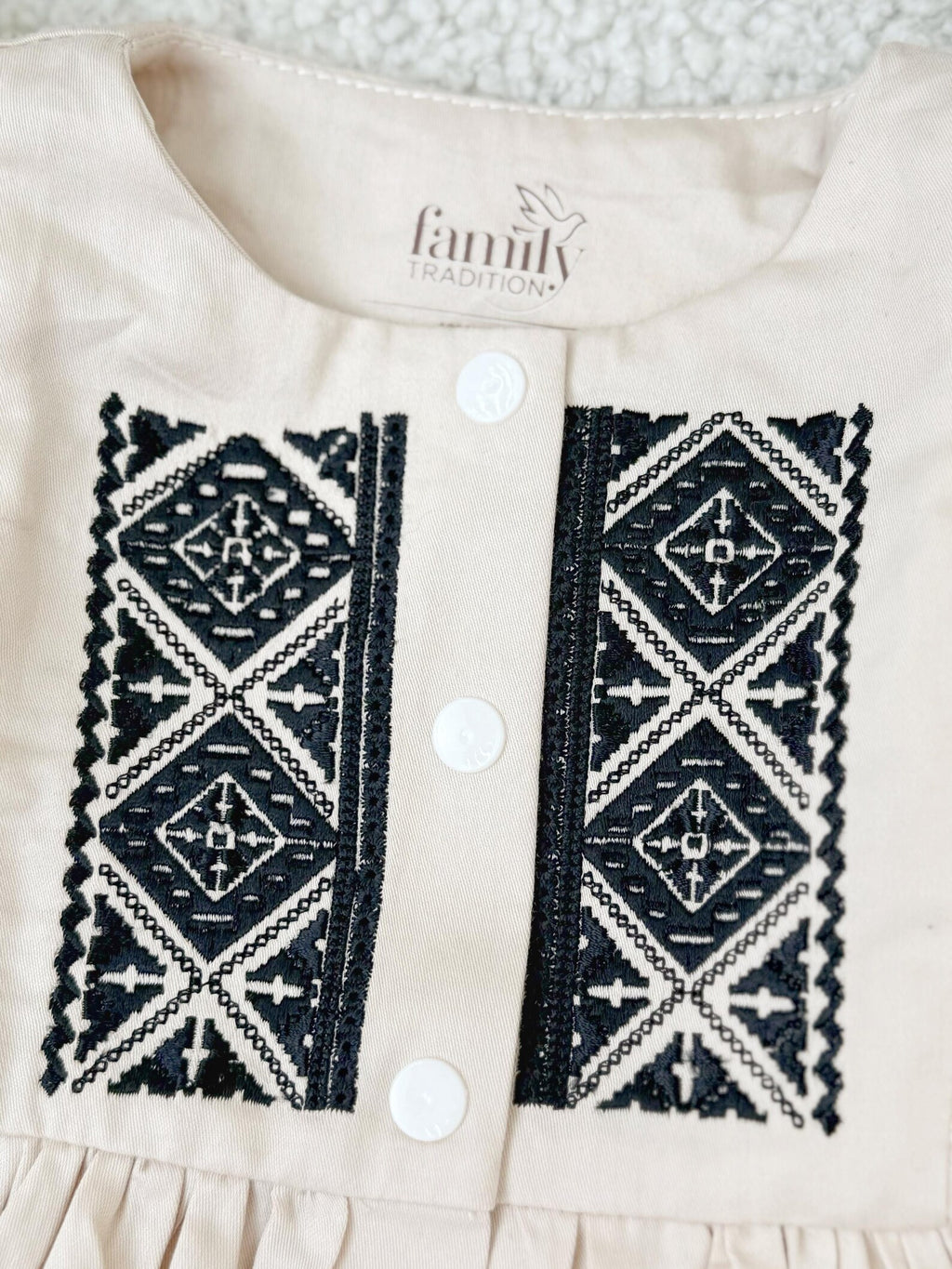 Traditional Black Embroidered Baby Girl Vyshyvanka Dress