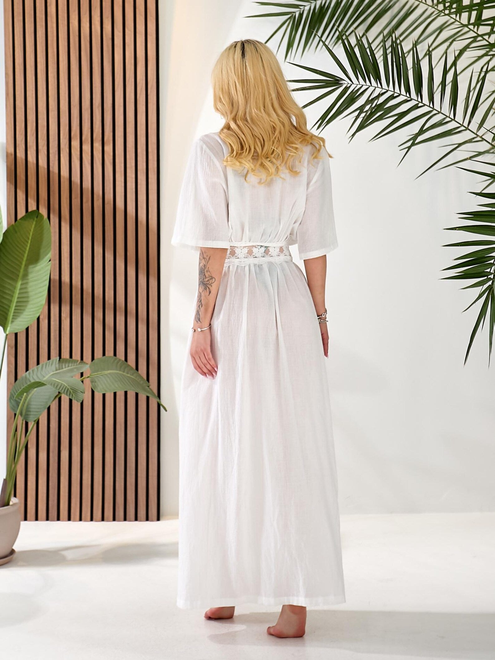 Women's Cotton Muslin Beach Tunic and Swimwear Cover-Up