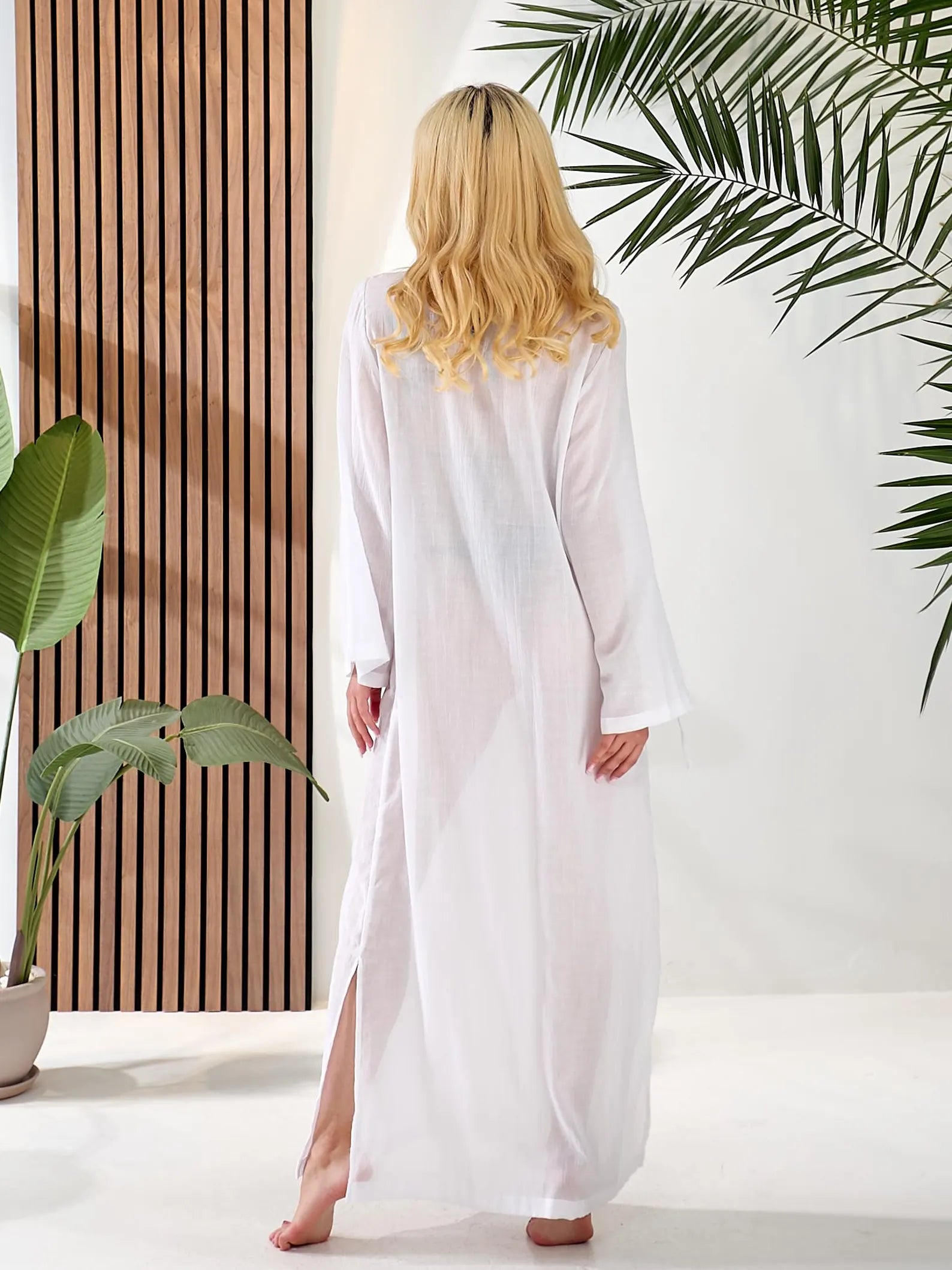 Women's Cotton Muslin Beach Tunic and Swimwear Cover-Up