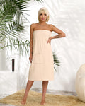 Women's Cotton Terry Spa Wrap Towel and Headband Set