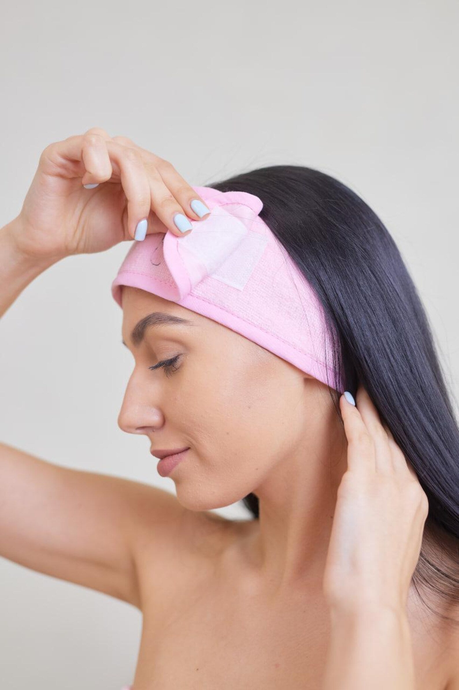 Women's Cotton Terry Spa Wrap Towel Set with Headband