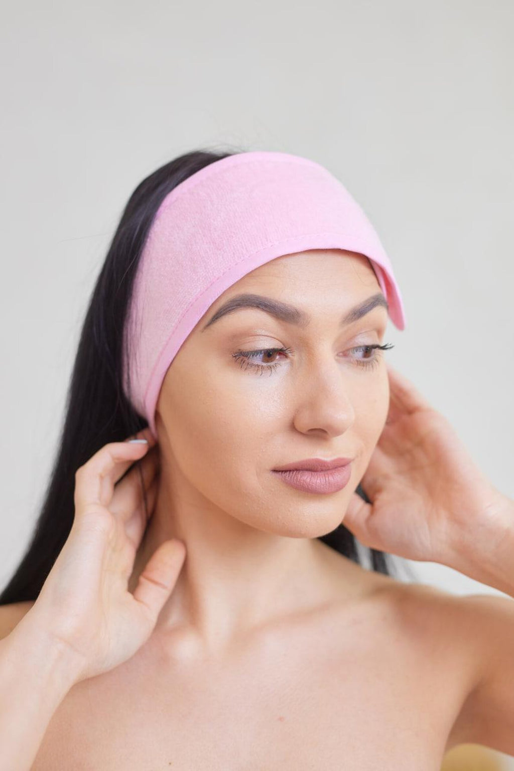 Women's Cotton Terry Spa Wrap Towel Set with Headband