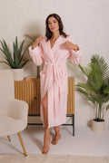 Women's Plush Hooded Bathrobe – Ultra-Soft Long Spa Robe